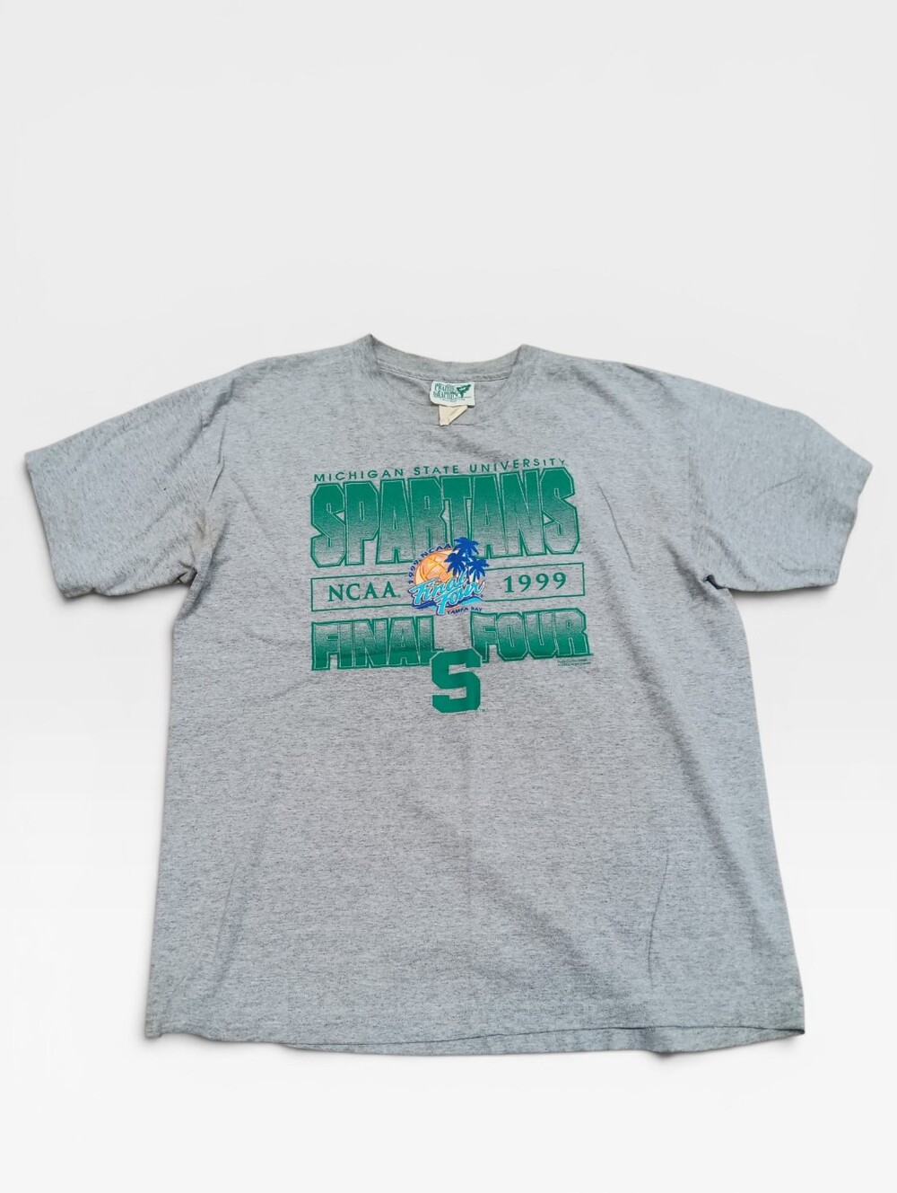 Prairie Graphics Michigan State Spartans Gray Graphic Tee - 1999 Final Four L